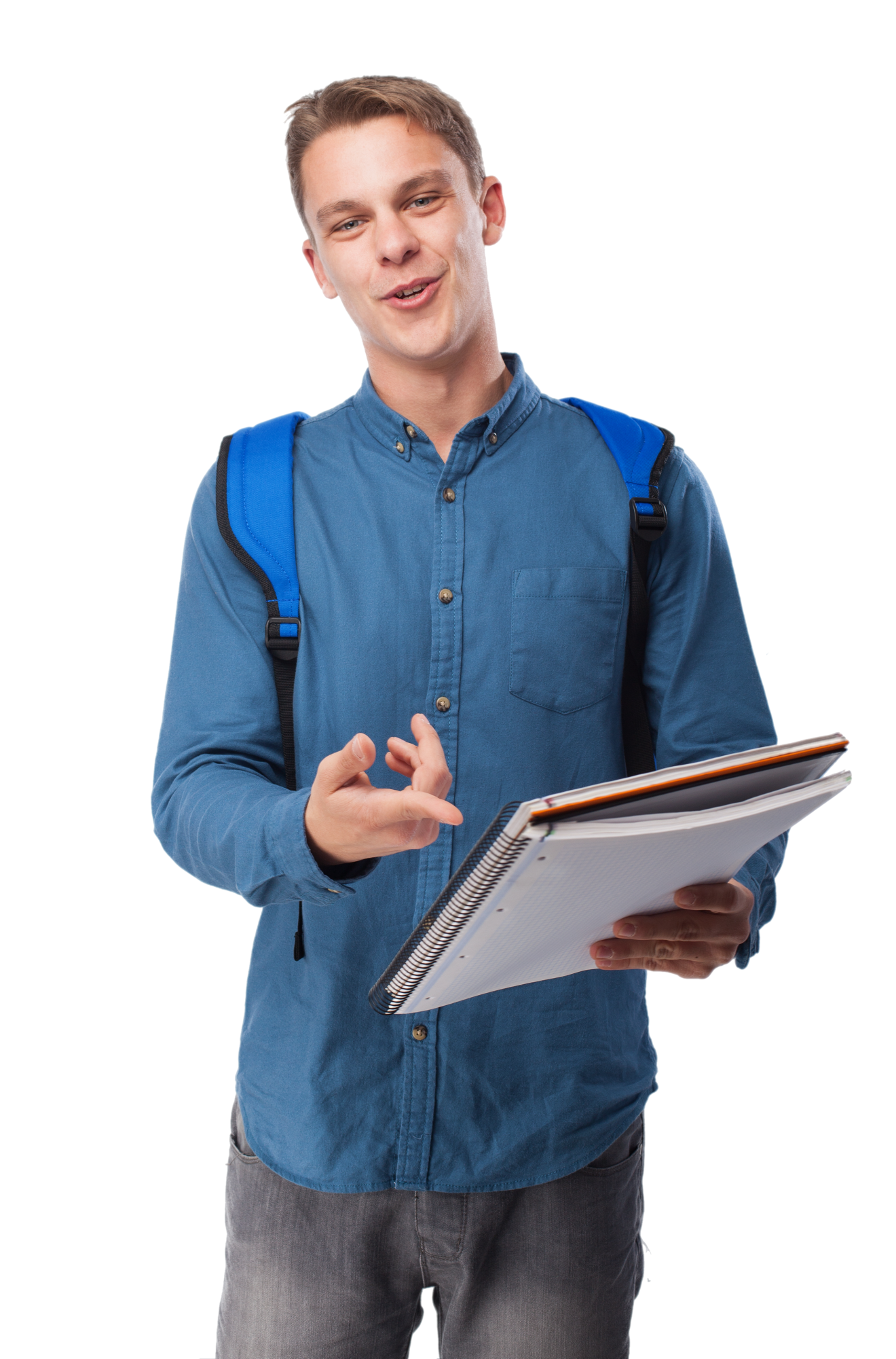 man-smiling-pointing-notepad